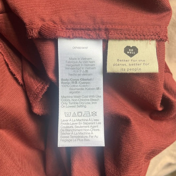 Madewell // Corduroy Puff-Sleeve Mini Dress in Faded Rust - Picture 9 of 9